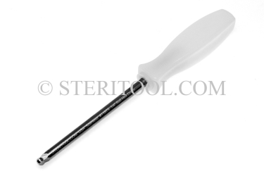 #11870 - 1/16" Stainless Steel Ball Hex Driver with Nylon Handle. ball hex, driver, scrrewdriver, stainless steel